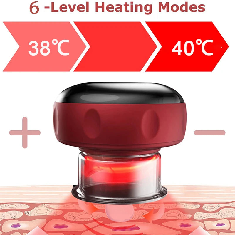 Body Scraping Massage Smart Electric Vacuum Cupping Heating Suction Cup Device
