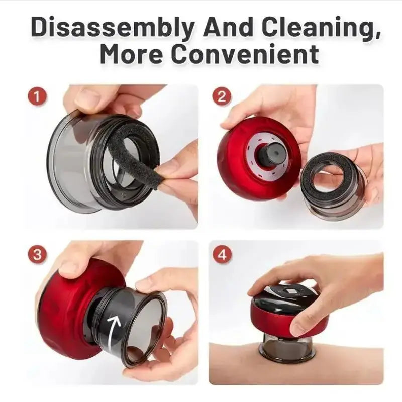 Body Scraping Massage Smart Electric Vacuum Cupping Heating Suction Cup Device