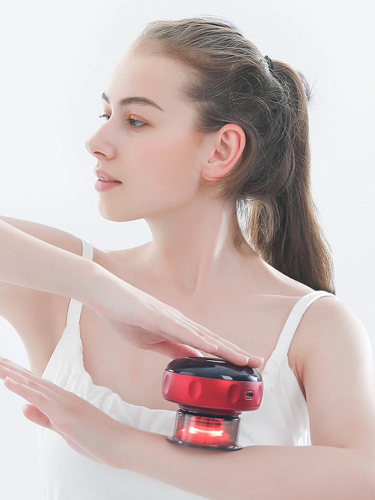 Body Scraping Massage Smart Electric Vacuum Cupping Heating Suction Cup Device